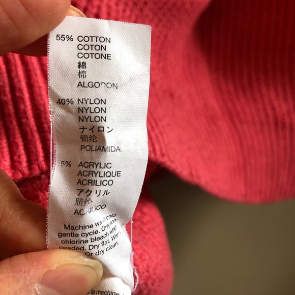 Gap Boat Neck Sweater Long Sleeve Coral Knit Top - Picture 4 of 6